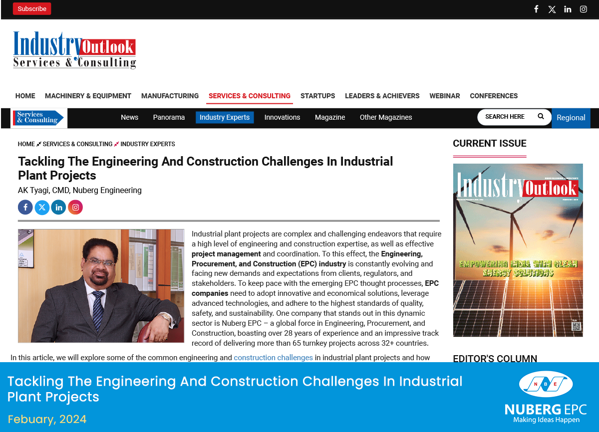 Tackling The Engineering And Construction Challenges In Industrial Plant Projects