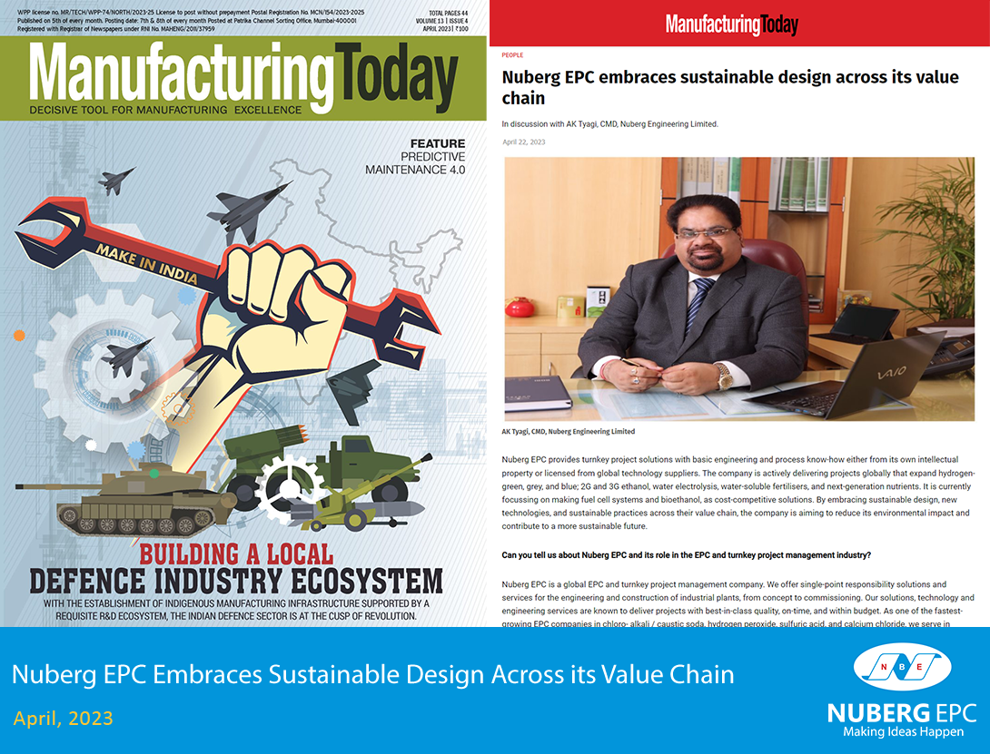 Nuberg EPC Embraces Sustainable Design Across its Value Chain Manufacturing Today