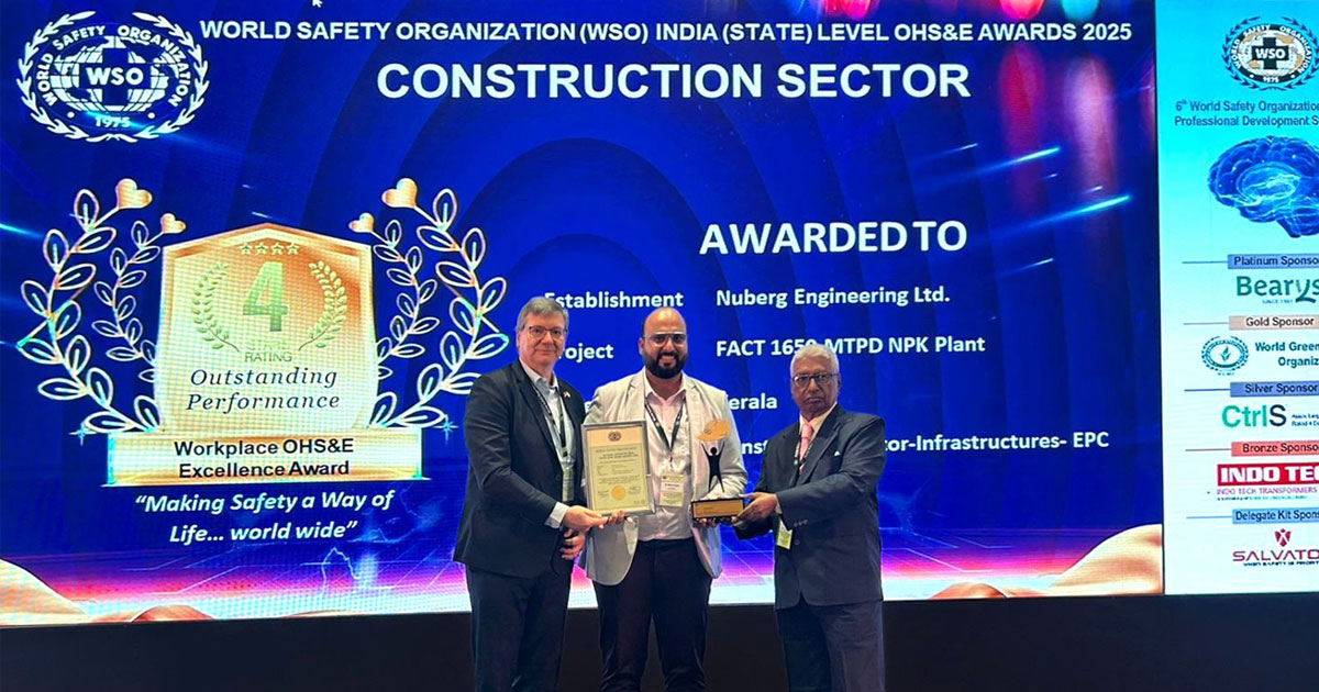 Nuberg EPC Wins Prestigious OHS&E Excellence Award
